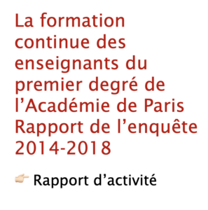 Formation continue des enseignants du premier degré de Paris
